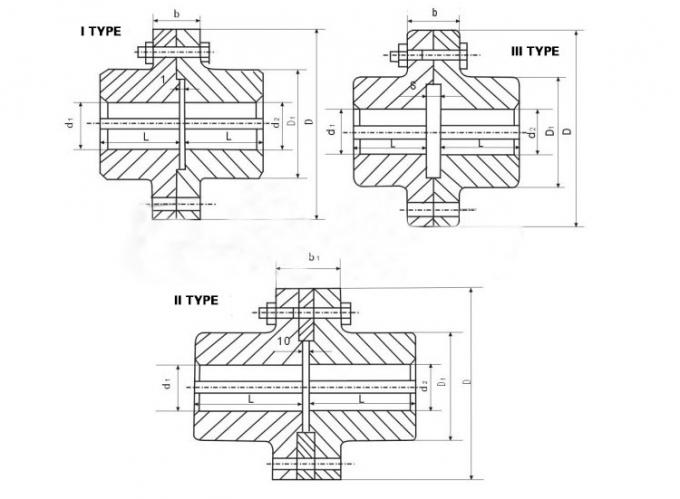 OEM Drive Flange Rigid Coupling / Heavy Duty Couplings Customized 2
