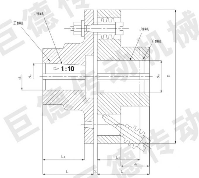 TL Flexible Bush Shear Pin Shaft Coupling Steel With polyurethane Sleeve
