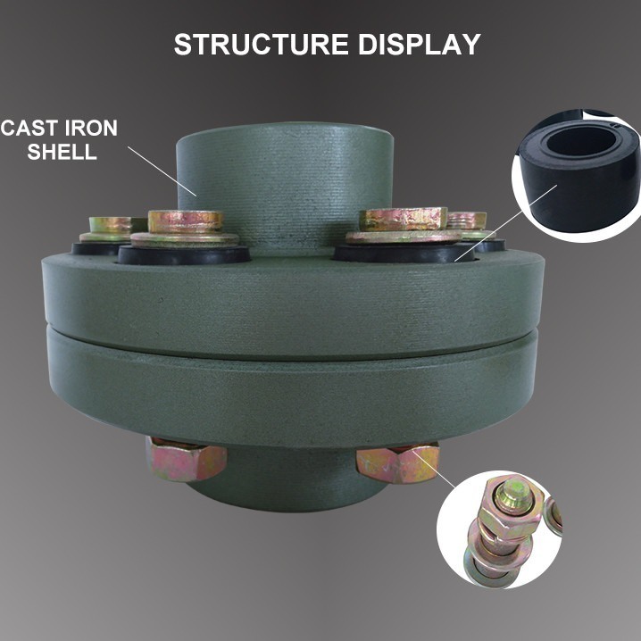 FCL Elastic Sleeve Pin Bush Coupling Cast Iron Gearbox Shaft Coupling